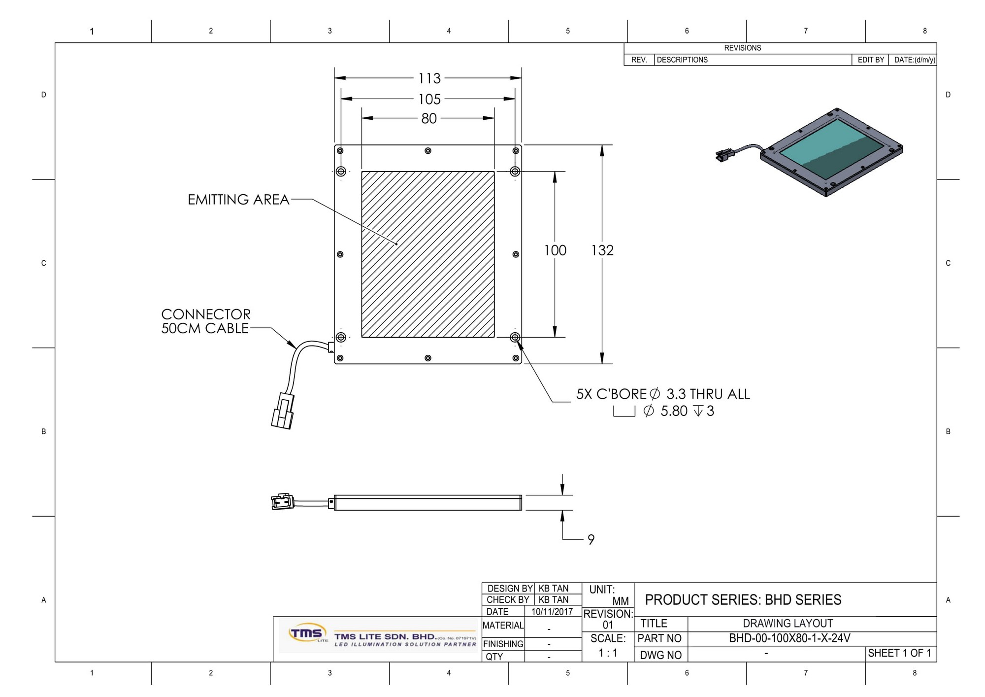 BHD-00-100x80-1-W-24V