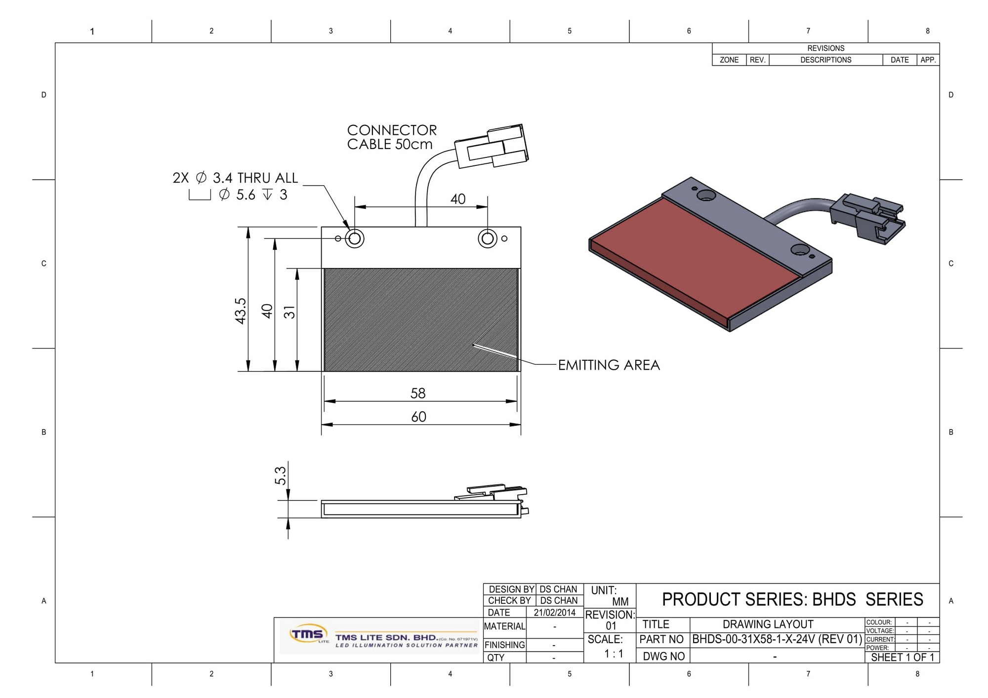 BHDS-00-31x58-1-W-24V