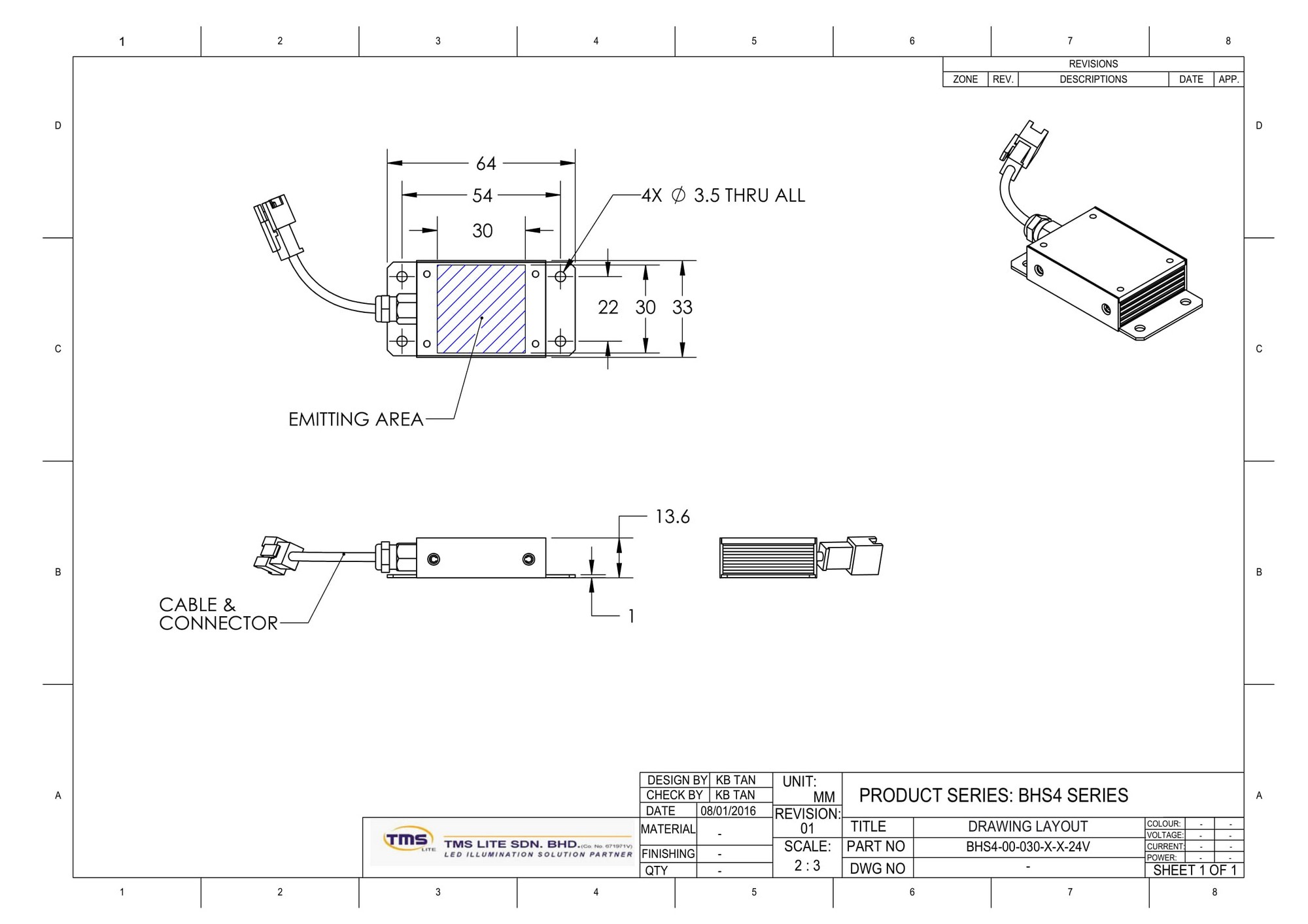 BHS4-00-030-X-IR850-24V drawing