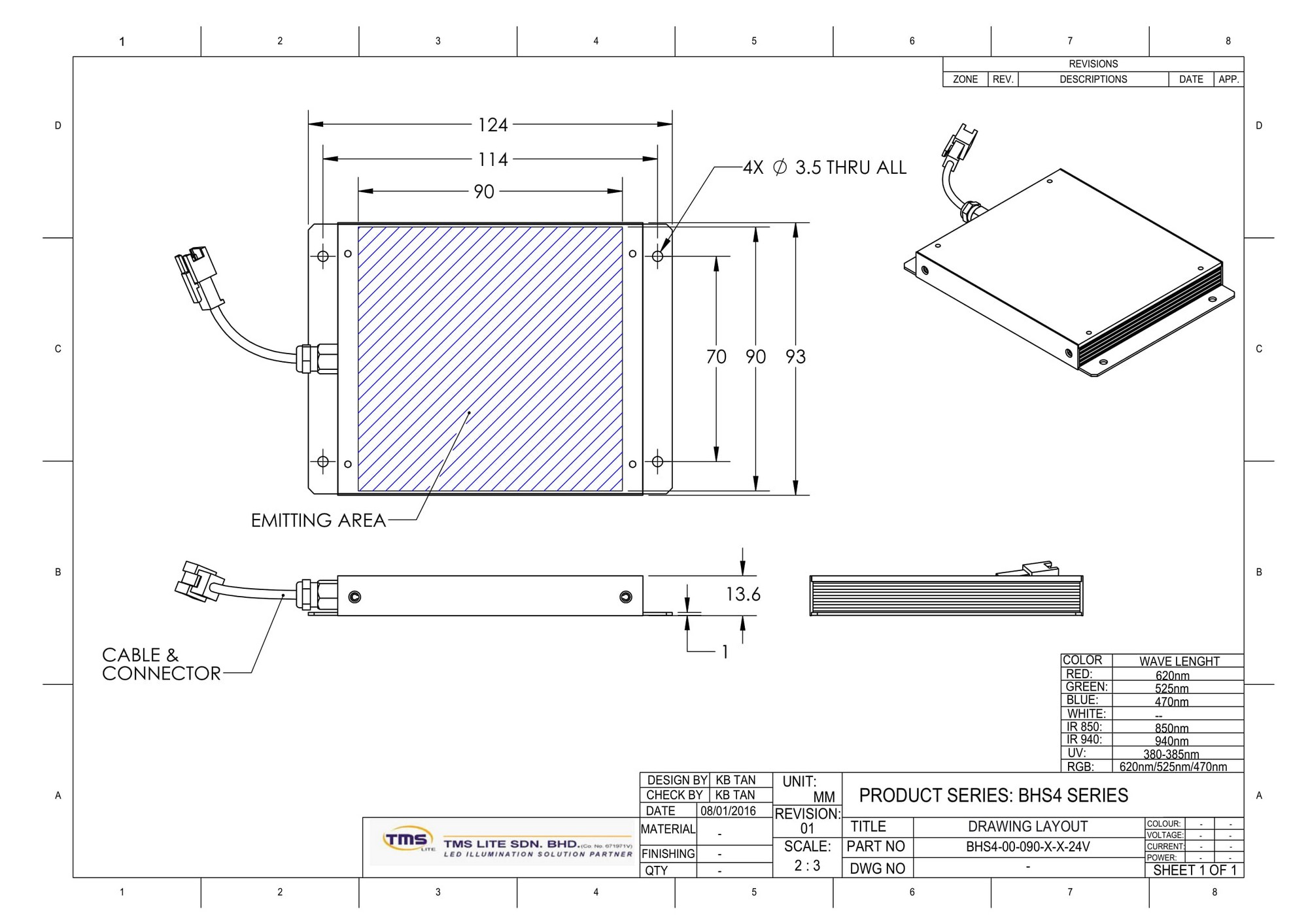 BHS4-00-090-X-IR850-24V Drawing