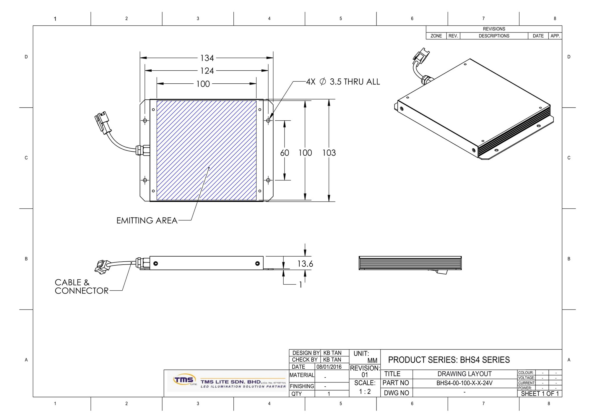 BHS4-00-100-X-B-24V Drawing