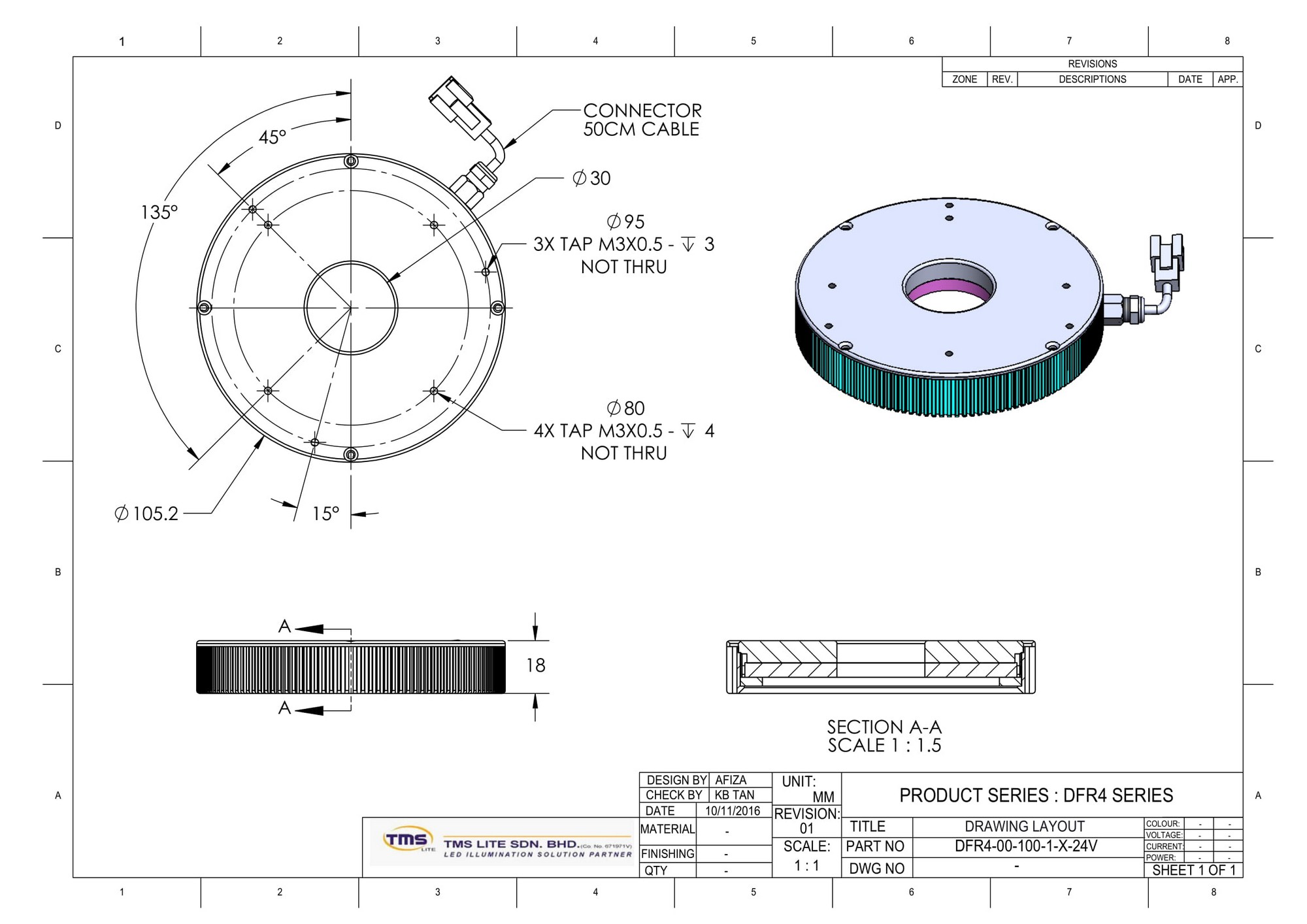 DFR4-00-100-1-B-24V Drawing