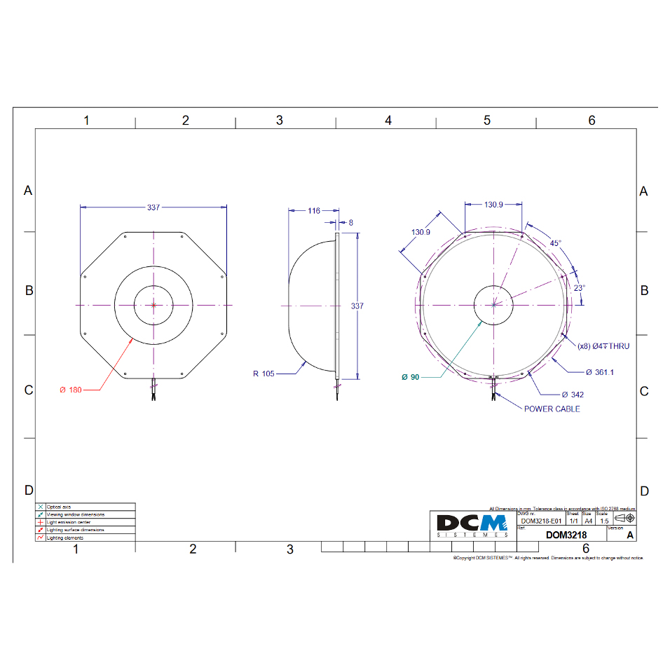 DCM DOM3218A drawing