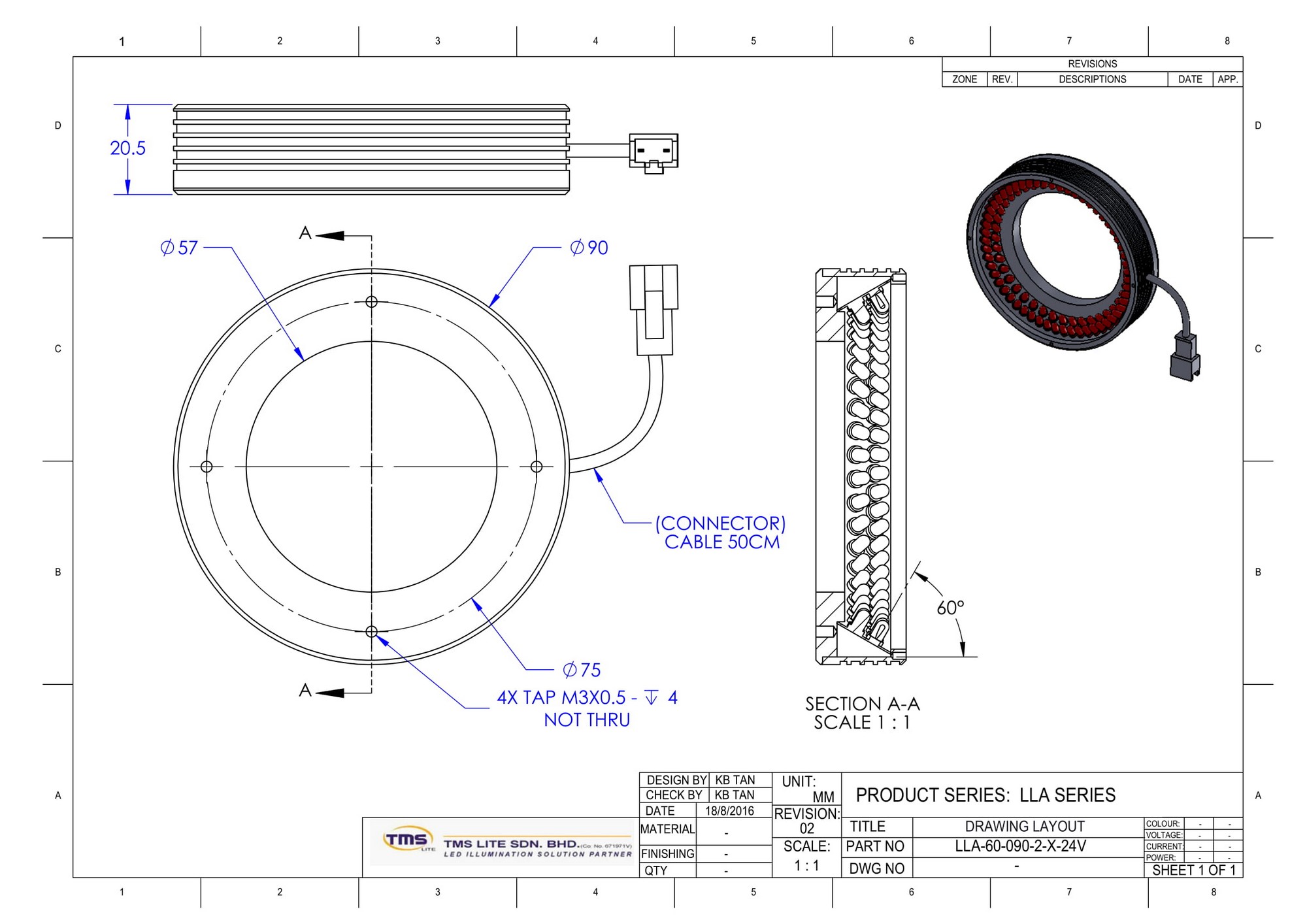 LLA-60-090-2-UV375-24V