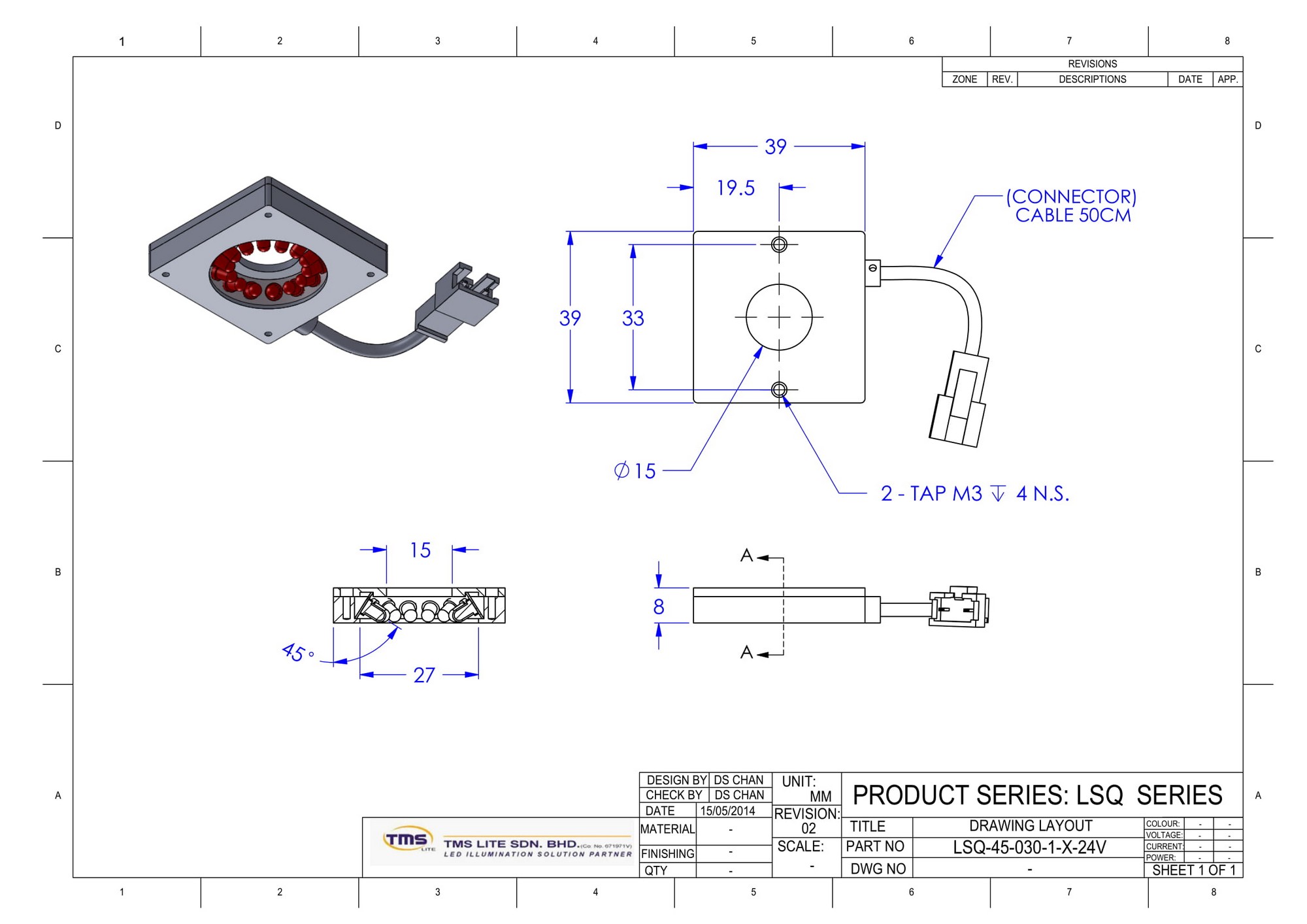 tekening schema LSQ-45-030-1-W