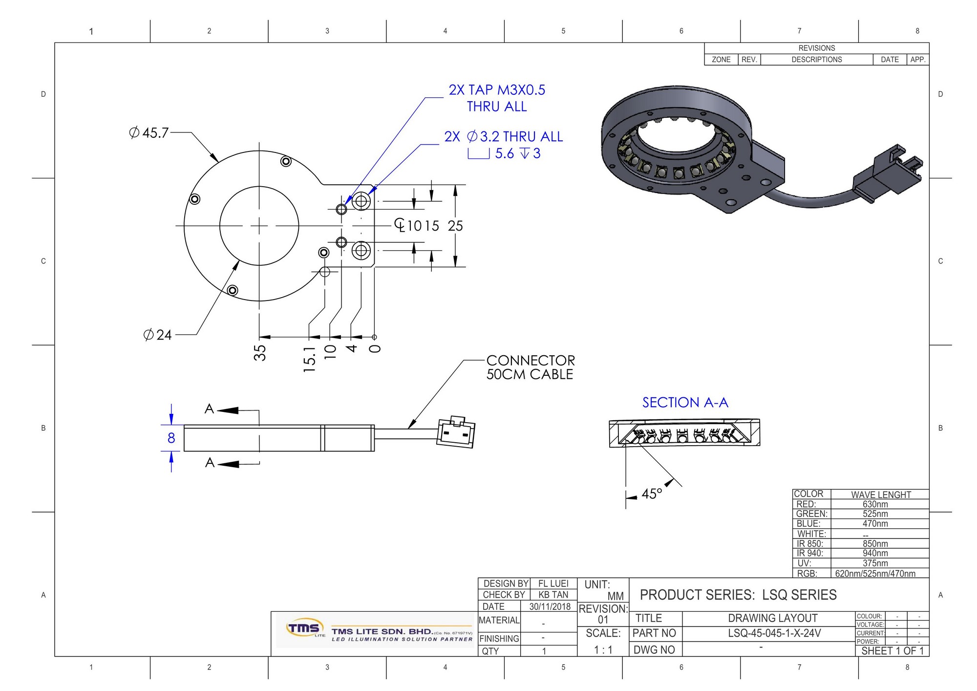 tekening LSQ-45-045-1-B