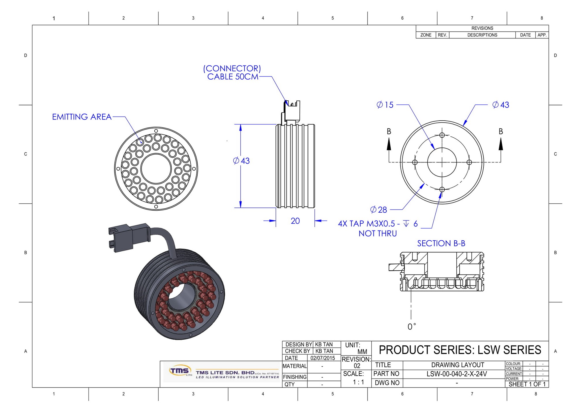 schema tekening LSW-00-040-2-B