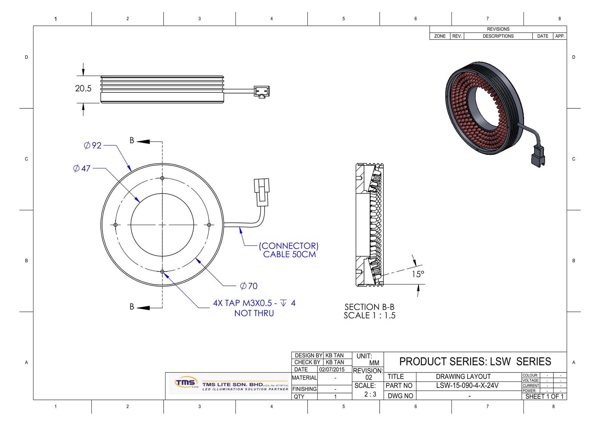 tekening LSW-15-100-5-B opbouw