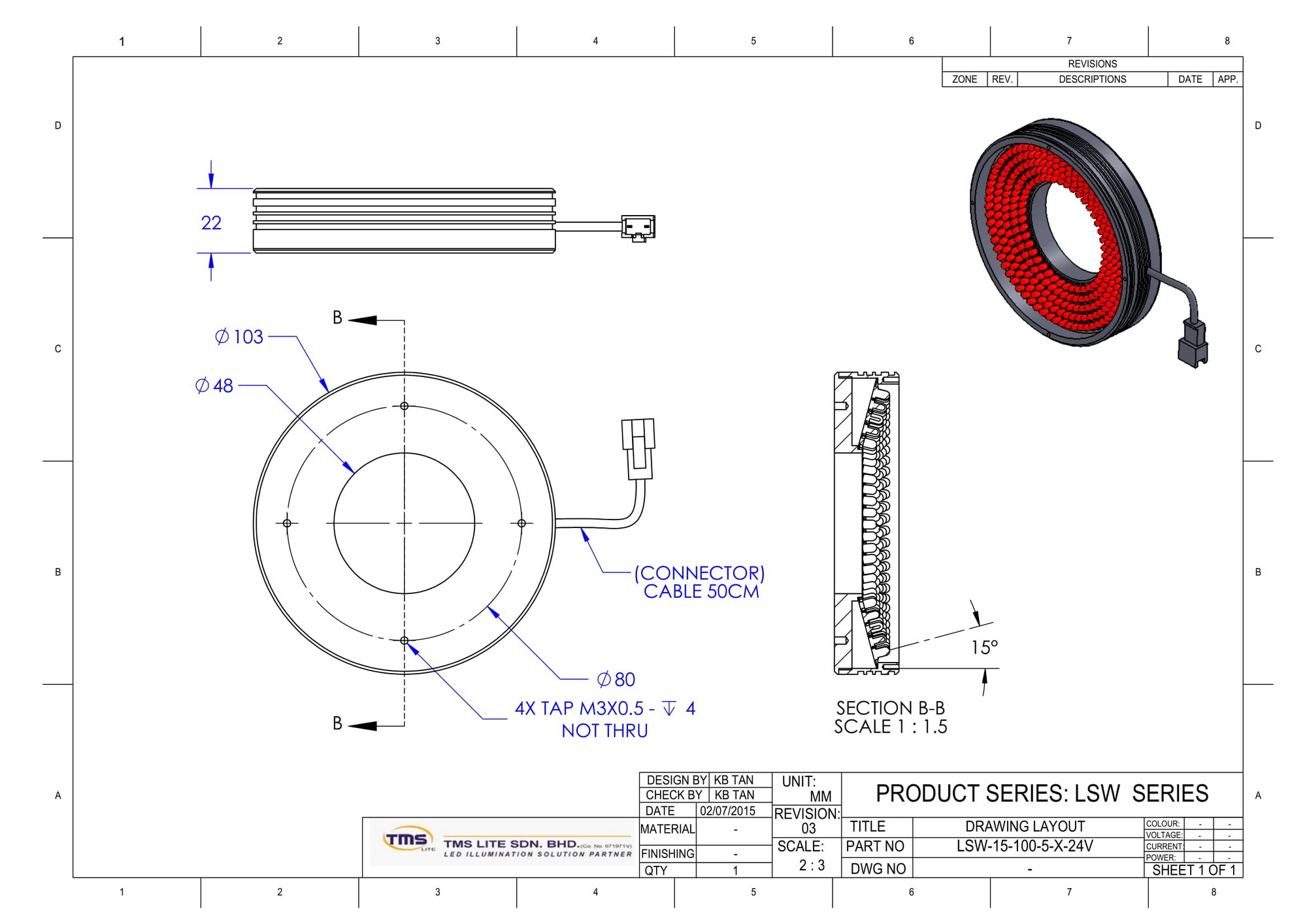 tekening opbouw LSW-15-100-5-G-