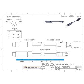 EXT-24V-3M-M8